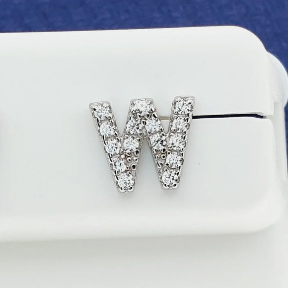 925 Sterling Silver CZ Stud Earrings for Women/Girl, US925P1082 - Picture 3 of 10